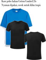 Kaos polos dewasa bahan cotton combed 24s