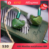 EPZ 530 5BA Monitor IEM Earphone HIFI In Ear Earbuds Three-In-One 0.78 2 Pin Gold Silver And Palladium Alloy Cable