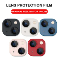 Full Cover Colourful Camera Lens Protective For iPhone 14 13 Pro Max Mini Tempered Glass For iPhone 11 12 Pro Max Lens Protector