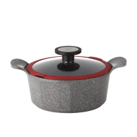 【NEOFLAM】韓國製Pote 大理石雙耳湯鍋20cm(附鍋蓋/適用各種爐具&amp;電磁爐)