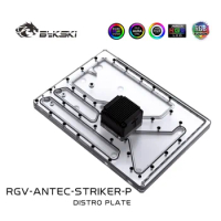Bykski Distro Plate For Antec Striker Case,Water Cooling Acrylic Reservoir Pump,12V/5V RGB SYNC, RGV-Antec-Striker-P