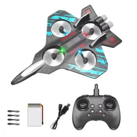 Mainan Pesawat Remote Control Terbang Fighter plane 2.4Ghz Pesawat Mainan EPP Stunt RC Led Glider Ai