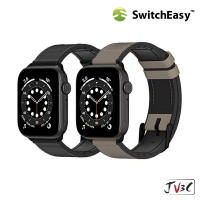 Switcheasy Hybrid 矽膠真皮錶帶 適用 Apple watch 錶帶 矽膠皮革 7 SE 6 5 4 3