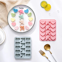 In Stock 14 Valentine's Day Theme Heart-Shaped Bow and Arrow Silicone Cake Mold Baking Resin Chocola