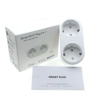 16A Dual Outlet EU Plug Smart WIFI Socket Work With Google Home Alexa WiFi Plug Tuya WiFi Smart Plug