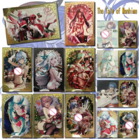 NEW Anime Goddess Story The Tale of Manhime Chapter 11 Metal cards Rem Ganyu Shenhe Game Collection Birthday Christmas gifts