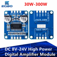 DC 8V-24V High Power Digital Amplifier Module Mono Class D 4-8ohm for 30W-300W speaker Audio power amplifier board DC 8V-24V Hi