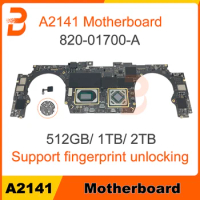 Original A2141 Motherboard for MacBook Pro Retina 16" A2141 Logic Board CPU i7 i9 512GB 1TB With Touch ID 820-01700-A 2019 Year