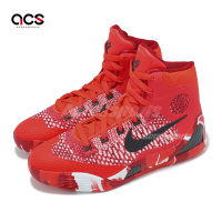 Nike 籃球鞋Kobe IX Elite GS 大童 女鞋 紅 Christmas配色 HJ9446-600
