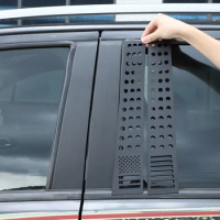 For Ford Ranger Wildtrak 2015-2021 Aluminum alloy Car Window B-pillar Center Pillar Trim Sticker Car Accessories