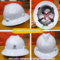 HELM KESELAMATAN MSA FULL BRIM WHITE FASTRACK - HELM KESELAMATAN PROJEK MSA FULL BRIM V-GARD
