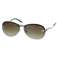 【Vivienne Westwood】英國精品時尚無邊框系列造型太陽眼鏡(VW59504-綠)