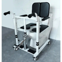 Elderly Manual Transfer Machine Lifting Chair Patient Wheelchair Commode Chair