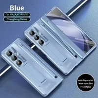 360 Full Protection Hinge Case For Samsung Galaxy Z Fold 7 Original With Touch Pen Folding Cover Tem
