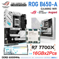 AMD Ryzen 7 7700X Processor Kit ASUS ROG STRIX B650-A GAMING WIFI 6E Socket AM5 Motherboard With Asgard 6000MHz 32GB RGB Memory