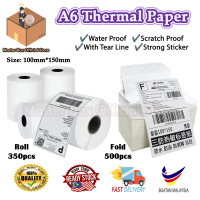 AKPACKING Kertas Termal A6 Kertas Bil Penghantaran Udara A6 Awb 100mm x 150mm Gulungan