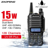 baofeng15W radios uv 9r plus walkie takie long range рация baofeng uv 9r plus pro waterproof dual band uhf vhf baofeng 2023