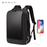 BANGE Laptop Backpack Men 15.6 inch Office Work Men Backpack Business Bag Unisex Black Multifunction Backpack Travel Backpack