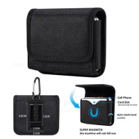 For Samsung Z Flip 6 5 Phone Pouch Magnetic Flip Case Capa For Galaxy Z Flip6 5 4 3 2 5G Phone Cover Belt Clip Waist Bag Fundas