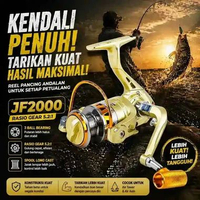 YUMOSHI Reel Pancing Spinning 14 Ball Bearing Fishing Reel 5.2:1 2000 Gold