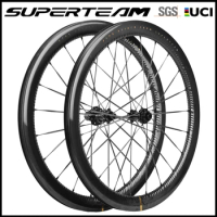 SUPERTEAM MEW Model 50mm Disc Brake Carbon Wheelset 700C Tubeless Center Lock Road Bike Wheels Ratchet System HUB Carbon Spokes