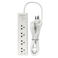 ANITECH ปลั๊กไฟ (มอก.) 4 ช่อง รุ่น H1154-WH สีขาว ความยาว 5 เมตร