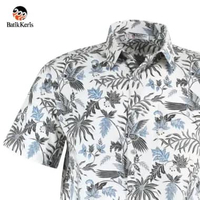 Batik Keris Kemeja Relaxed Fit Lengan Pendek Keris Alas-Alasan Peksi Katon M Putih-Olive