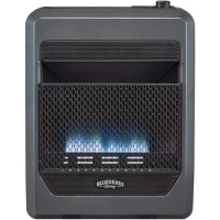 B20TPB-BB Ventless Propane Gas Blue Flame Space Heater with Thermostat Control for Home &amp; Office, 20000 BTU, Heats Up to 950 Sq.