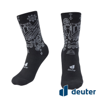 【deuter 德國】125周年紀念款 中筒羊毛襪 A6AS2302N黑/厚底襪/登山休閒運動襪