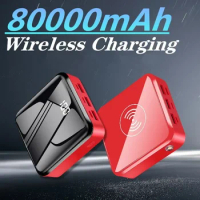 Power Bank 80000mAh Wireless Charger Magnetic Wireless Quick Charging Powerbank External Battery for IPhone 13 12 Pro