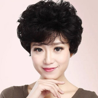 假髮女短捲髮短髮中圓臉修臉氣質自熱仿真髮絲假髮假頭套