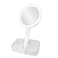 NAXOS - LED手持化妝鏡連收納座