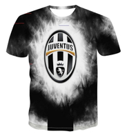 2023 Cross-Border Aliexpress New   Football Juventus C Luo 3D Digital Printing T T-shirt   Men's Sports Jersey