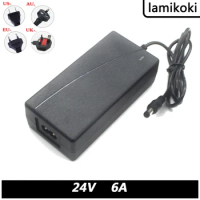 24V 6A Switching Power Supply 24V 6A Power Adapter 24V 6A DC Regulated Power Supply 150W Power Cord