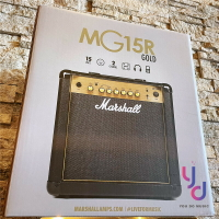 現貨可分期 贈鍍金編織導線 Marshall MG15R 電吉他 音箱 破音 殘響 效果器 台灣 公司貨 防偽標籤 馬歇爾