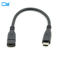USB-C USB 3.1 Type C Male To Female Extension Data Cable For 12 Inch Mac VR Tablet &amp; Cell Phone 20cm