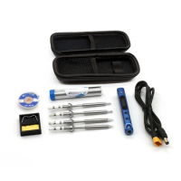 Mini SQ-001 65W Digital OLED Programmable Interface DC5525 Soldering Iron Kit Plus with Tool Bag