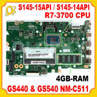GS440 &amp; GS540 NM-C511 motherboard with R7-3700 CPU for Lenovo Ideapad S145-15API / S145-14API laptop motherboard 4GB-RAM tested