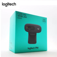 Logitech C270 HD Webcam Gaming Auchor Live Broadcast Web Camera Built-in Micphone Network Video Conference Camera