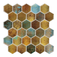 Wallpapers for Living Room Bedroom Hexagon Self Adhesive Wallpaper Peel and Stick Wallpaper 3D Tiles for Wall Decoration