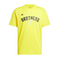 adidas 愛迪達 CTBC BROS BB T 男女 短袖 上衣 T恤 國際版 中信兄弟棒球隊 亮黃(JL6221)