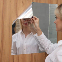 Fashion Acrylic Mirror Wall Sticker Self Adhesive DIY Full Body Mirror Home Room Bathroom Art Decoration