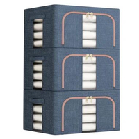 Storage Box Pakaian Kotak Baju Lipat Tempat Penyimpanan Pakaian Organizer Lemari Kain Seprai Contain