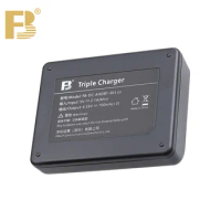 FB Battery Charger For Go Pro Hero 9 Hero10 Hero 11 3 Slot USB Type C Port Charger for Gopro Action Camera AHDB-901C Accessories