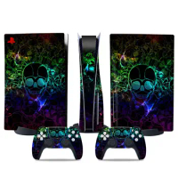 Skull design for PS5 disk Skin Sticker Decal Cover for PS5 disk vinyl skins for PS5 disk Skin Sticker with 2 controllers skins