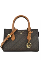MICHAEL KORS Michael Kors Valerie 小號標誌公事包 - 棕色