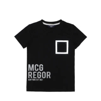 【MCGREGOR 瑪格麗格】口袋貼條字體印花短袖圓領T恤-男童款(251702 LOGO印花)