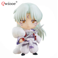 Qwiooe Original Japan Anime Figure InuYasha 10cm The Q Version Of Sesshoumaru PVC Movable Action Figure Model Toys