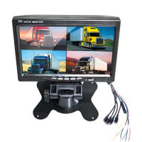 7 Inch Split Screen Quad Monitor 4 channel Video Input Windshield Style Parking Dashboard For Car Rear View Camera