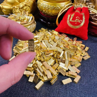 (Tặng Túi Lộc Đỏ) COMBO 100 Cây vàng hợp kim mạ vàng 1,3cm trang trí phong thuỷ